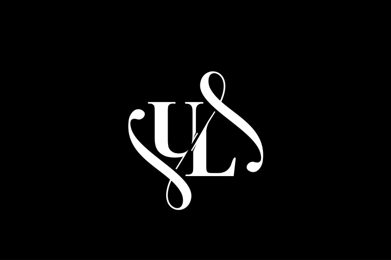 UL Monogram logo Design V6 By Vectorseller | TheHungryJPEG