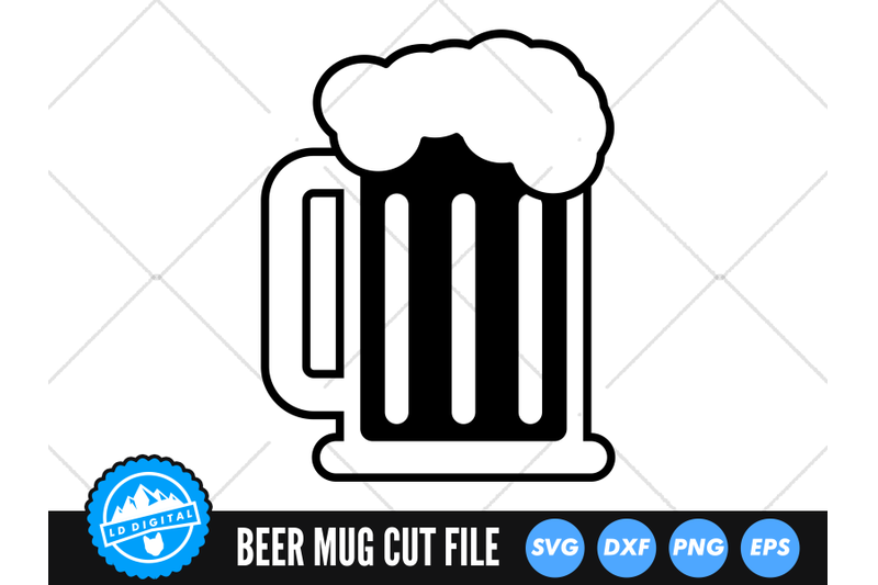 Beer Mug Silhouette SVG | Beer Glass Cut File | I Need Beer SVG By LD ...