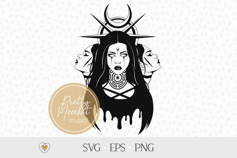 Hecate Goddess svg, Witch svg, Witchcraft svg, Gothic By Pretty Meerkat ...