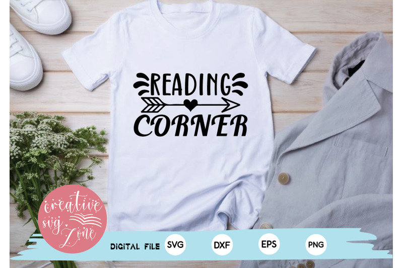 reading corner By creativesvgzone | TheHungryJPEG