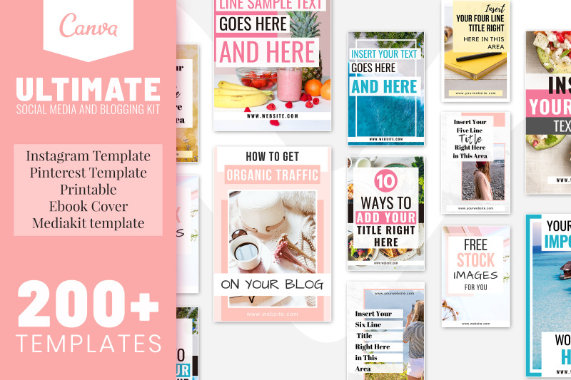 Social Media Bundle And Blogging Kit Bundle | Printable Bundle By ...