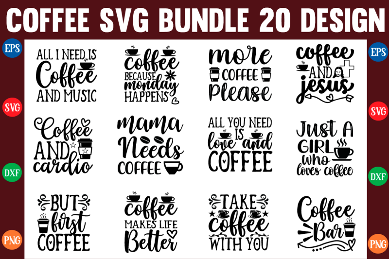 coffee svg bundle By Print Store | TheHungryJPEG