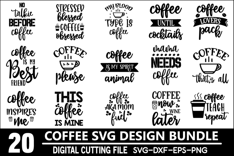 Coffee Svg Bundle By creativesvgzone | TheHungryJPEG