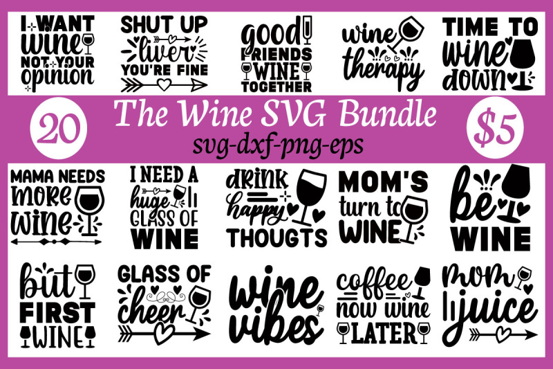 the wine svg bundle By design svg | TheHungryJPEG