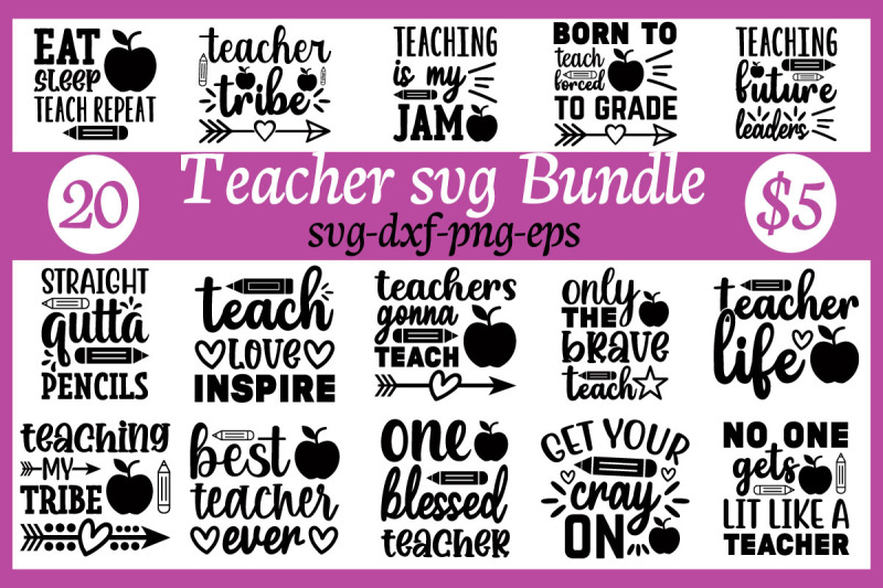 teacher svg bundle By design svg | TheHungryJPEG