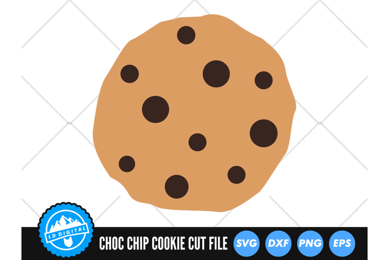 Chocolate Chip Cookie SVG | Choc Chip Cookie SVG By LD Digital ...