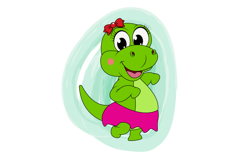 cute dinosaur animal cartoon By CurutDesign TheHungryJPEG