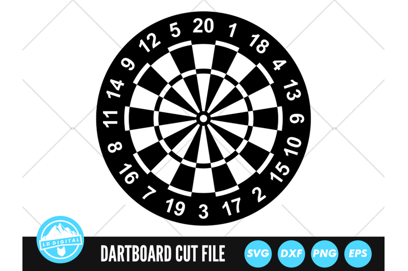 Dartboard SVG | Dart Bullseye Cut File By LD Digital | TheHungryJPEG