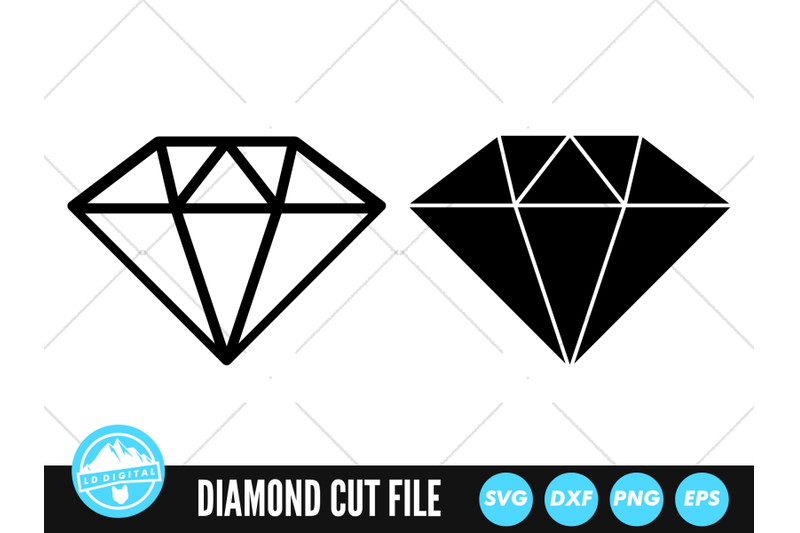 Diamond SVG | Diamond Cut File SVG By LD Digital | TheHungryJPEG