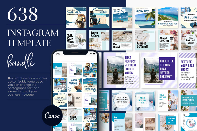 Instagram Canva Bundle For Social Media By SnapyBiz | TheHungryJPEG