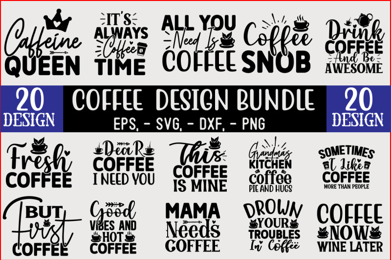 Coffee SVG T shirt Design Bundle By joynal8112 | TheHungryJPEG