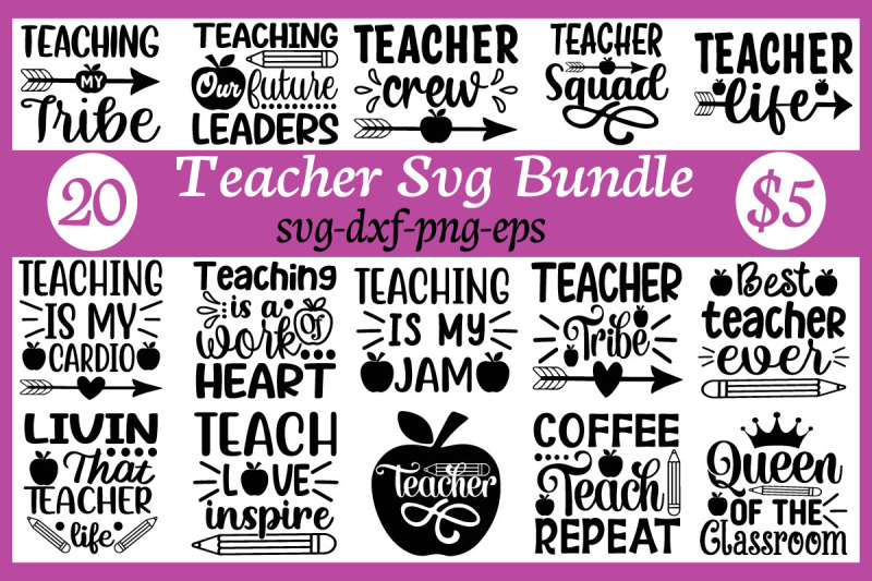 teacher svg bundle By design svg | TheHungryJPEG