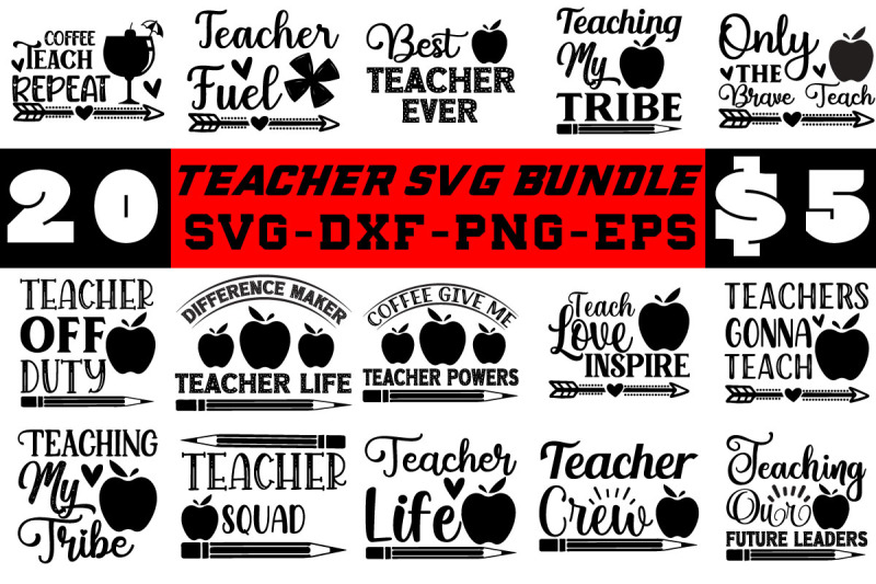 teacher svg bundle By design svg | TheHungryJPEG