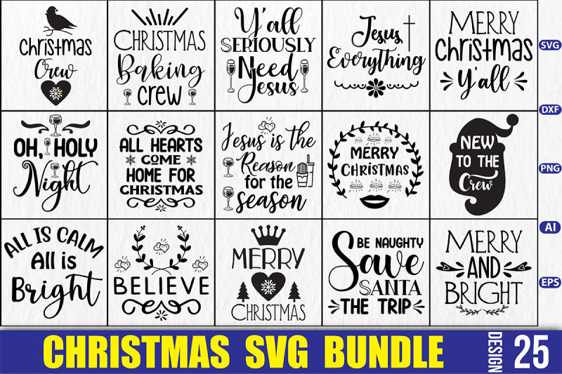 Christmas SVG Bundle File By orpitabd | TheHungryJPEG