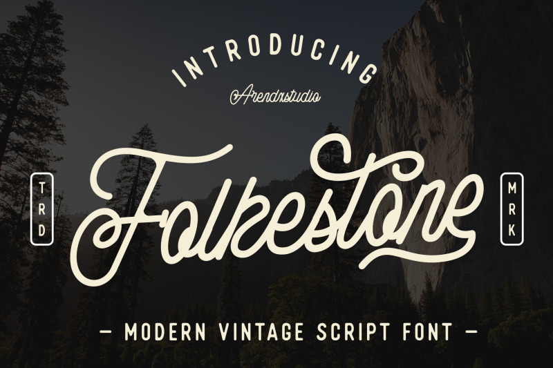 Folkestone - Modern Vintage Script By Arendxstudio | TheHungryJPEG