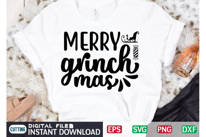 Merry grinch mas svg design By Print Store | TheHungryJPEG