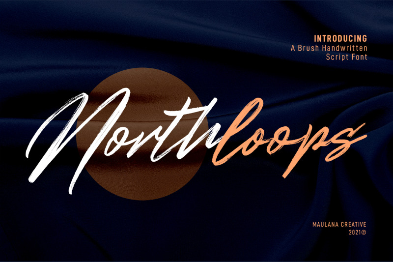 Northloops Brush Handwritten Script Font By Maulana Creative ...