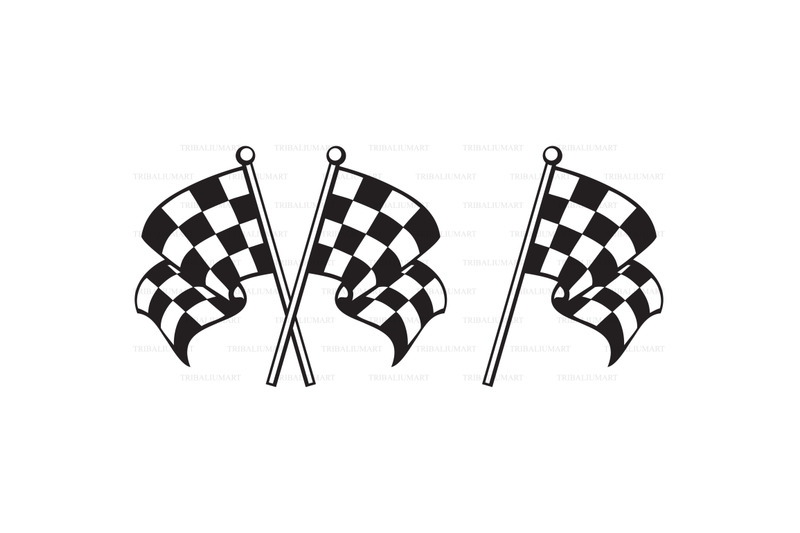 Racing checkered flags By TribaliumArt | TheHungryJPEG.com