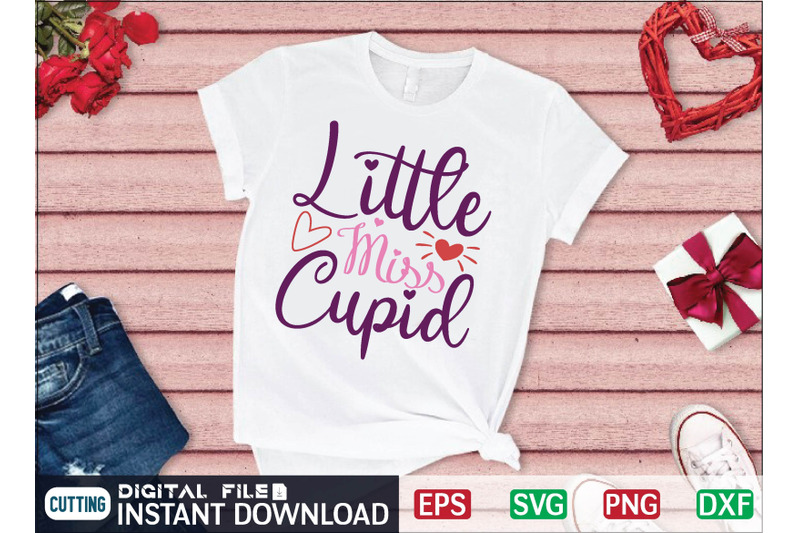 Little Miss Cupid svg design By Print Store | TheHungryJPEG