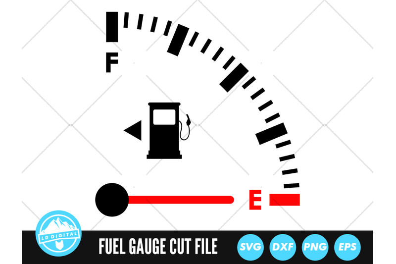 Fuel Gauge SVG | Gas Gauge Cut File | Car SVG By LD Digital | TheHungryJPEG