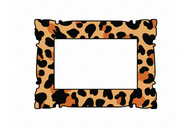 Leopard Pattern Frame SVG By CrafterOks | TheHungryJPEG