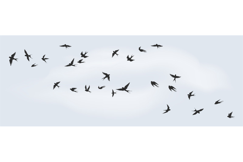 flying doves silhouette