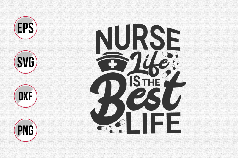 Nurse typographic slogan design vector. By uniquesvg99 | TheHungryJPEG