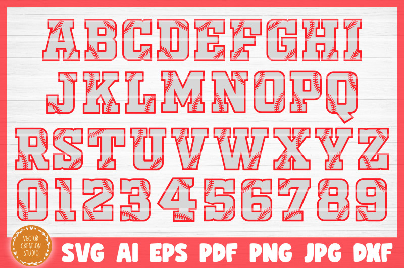 Baseball Alphabet Font SVG Clipart By VectorCreationStudio | TheHungryJPEG