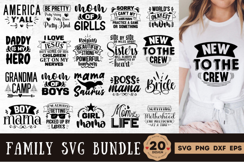 Family SVG Bundle By Regulrcrative | TheHungryJPEG