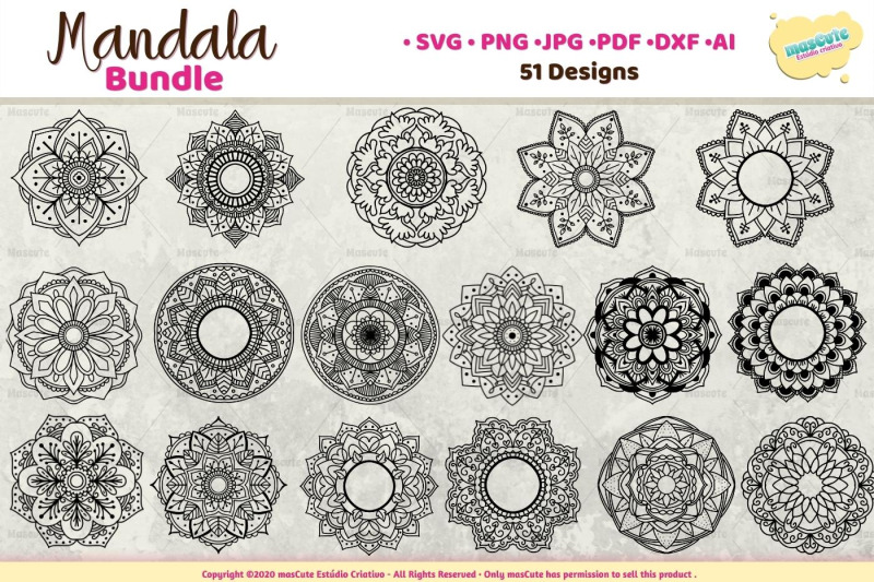 Mandala SVG, Mandala Sublimation Bundle By mascuteestudio | TheHungryJPEG