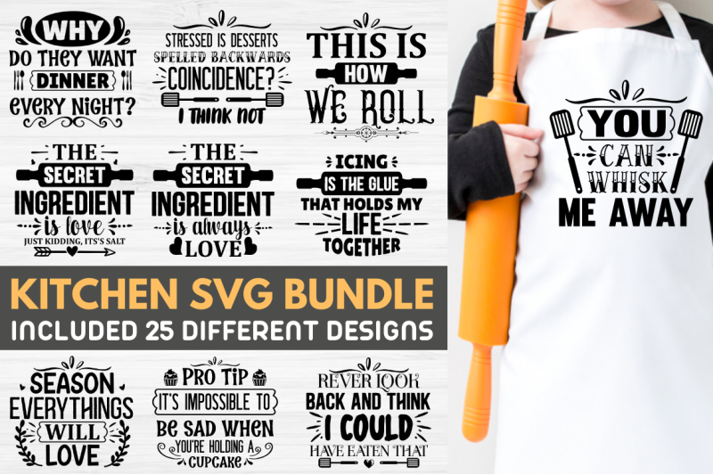 Kitchen SVG Bundle By DESIGNAVO | TheHungryJPEG