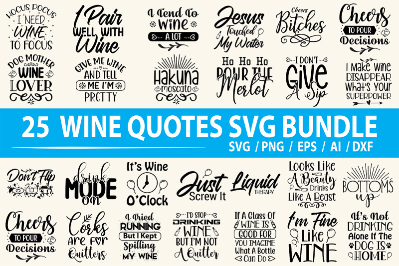 Wine And Quotes Svg Bundle By Orpitabd 