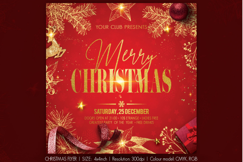 Christmas Party Flyer By artolus | TheHungryJPEG