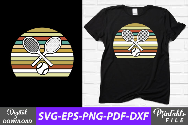 Vintage Tennis T-shirt Sublimation By NAZMABD | TheHungryJPEG