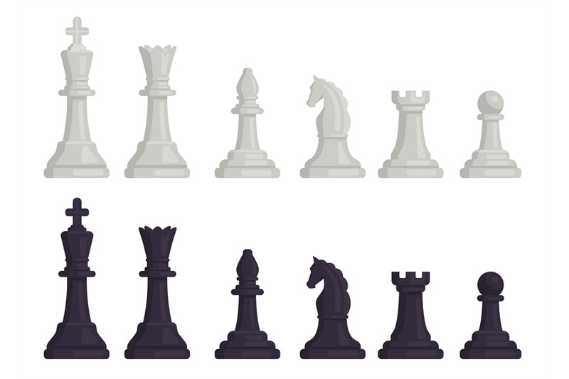 Chess Pieces Vector Hd PNG Images, Cartoon Chess Pieces, Cartoon
