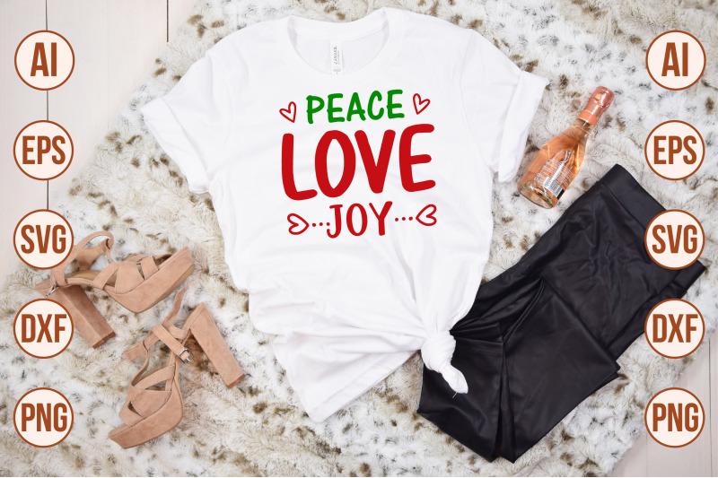 Peace Love Joy svg cut file By orpitaroy | TheHungryJPEG