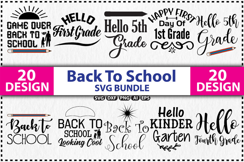 Back To School SVG Bundle By orpitaroy | TheHungryJPEG