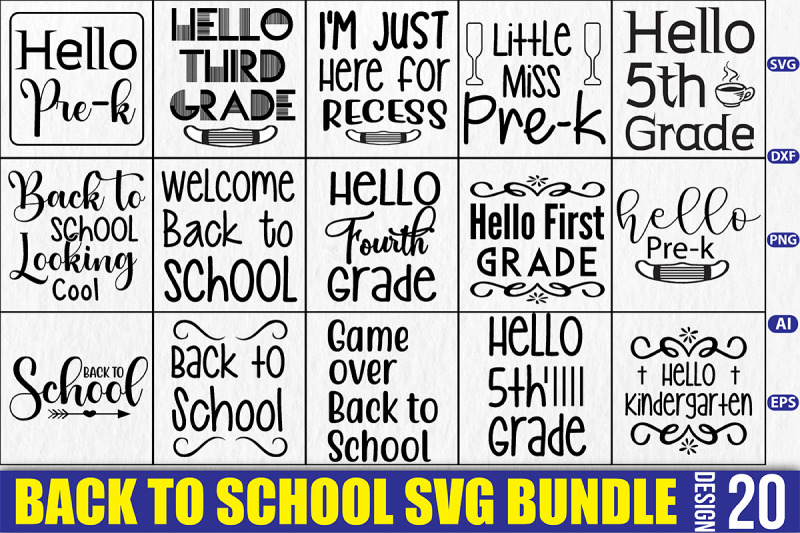 Back To School SVG Bundle By orpitaroy | TheHungryJPEG