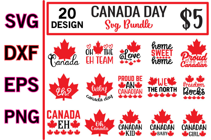 Canada Day svg bundle By design svg | TheHungryJPEG