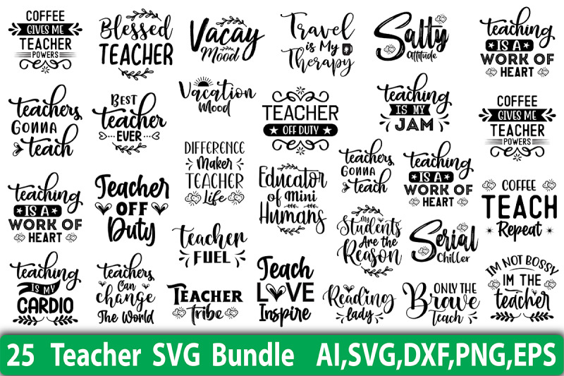 Teacher SVG Bundle By orpitaroy | TheHungryJPEG