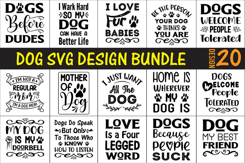 Dog SVG Bundle By orpitaroy | TheHungryJPEG