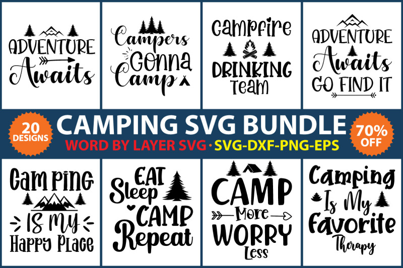 Camping Svg Bundle, Camp Life Svg, Campfire Svg, Vacation Svg, Camping ...