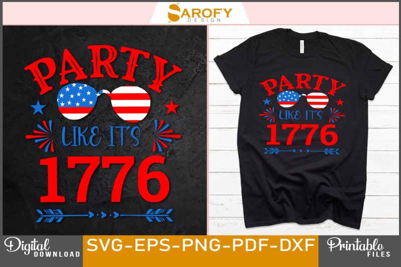 4th July T-shirt Design Sublimation Svg By Sarofydesign | TheHungryJPEG