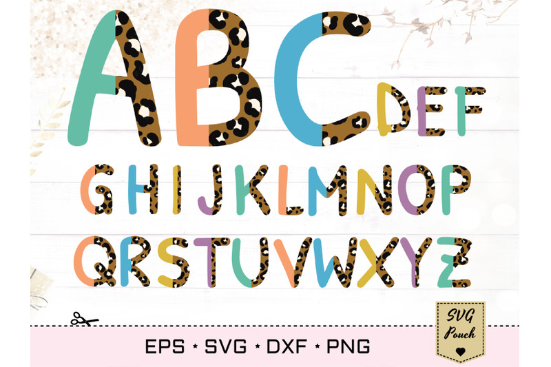 Leopard Colorful Half Font SVG By SVGPouch | TheHungryJPEG