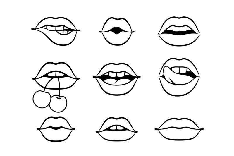 Contours of lips By SmartStartStocker | TheHungryJPEG