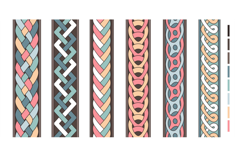 Premium Vector  Celtic braids patterns. braided irish pattern