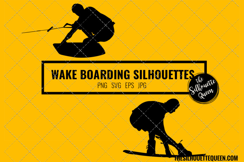 Wake Boarding SVG Bundle for Cutting , Cut files Silhouette Studio By ...