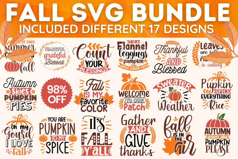 MBS-642 Hello Fall SVG Bundle By Regulrcrative | TheHungryJPEG