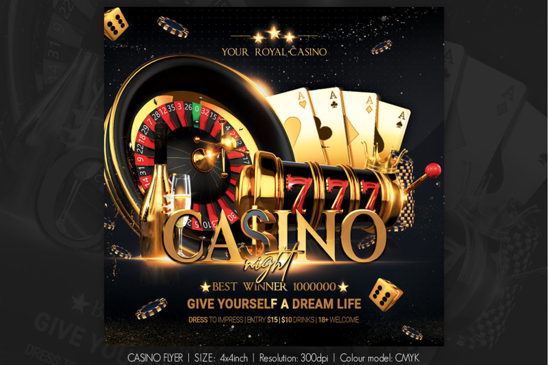 Casino Flyer By artolus | TheHungryJPEG