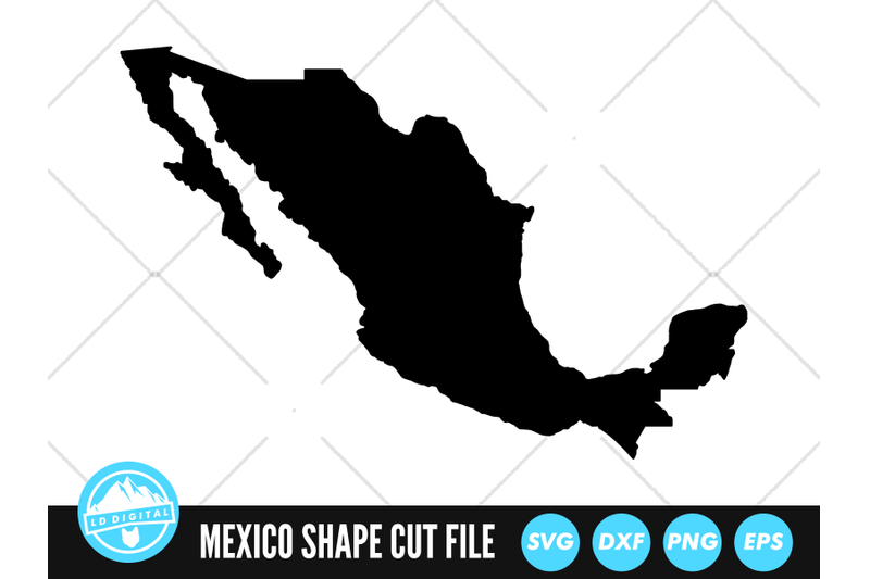 Mexico Shape SVG | Mexico Cut File | Countries SVG By LD Digital ...